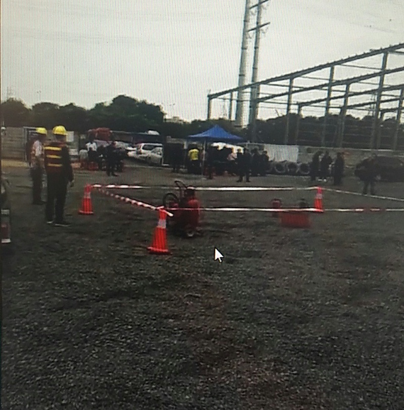 南箭化工員工消防演練現場